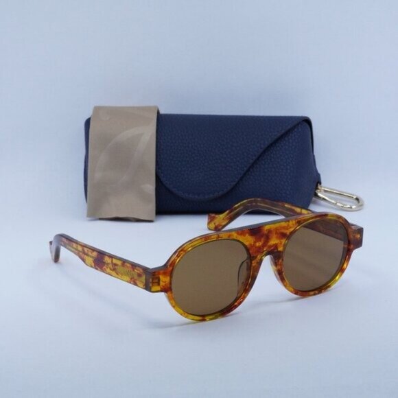 Loewe LW40020F 54E Round Sunglasses - Havana/Brown - Picture 5 of 10